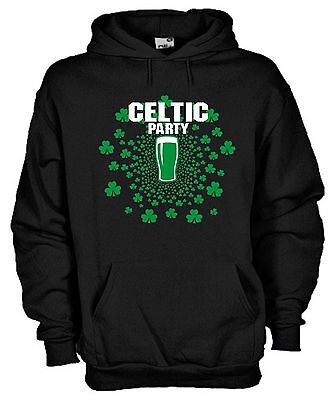 Felpa con cappuccio Celtic hoodie KJ681 Celtic Party Trifoglio Beer Drunk Drink