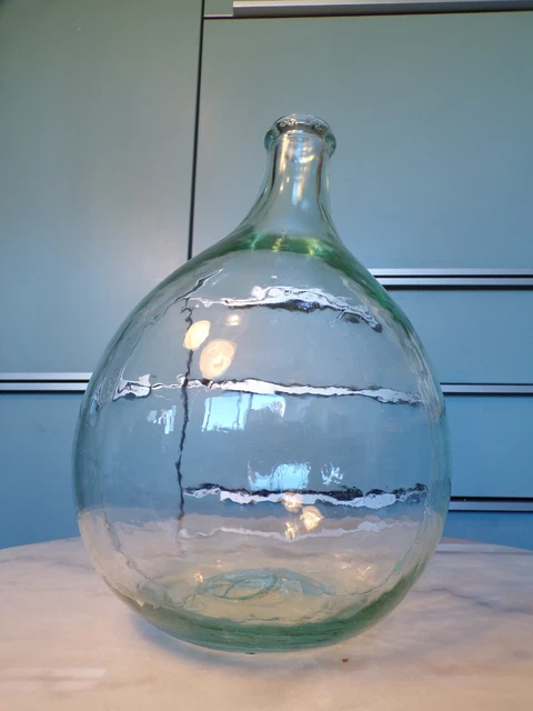 Grand Vase Cylindrique En Verre Brillant De 25,5 Cm De Haut, Diamètre