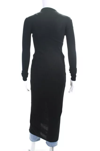 ACNE Studios Womens Black Wool Long Sleeve Duster Cardigan Sweater Top Size XS 3