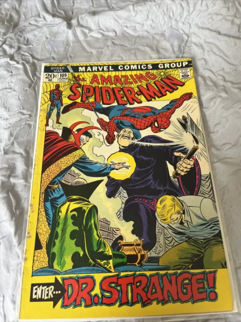 Marvel Comics 1972 The Amazing Spider-Man #109 Enter Dr.Strange