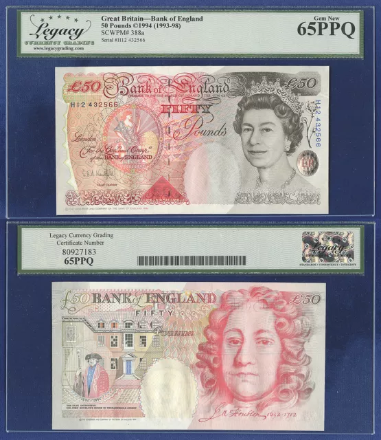 England 50 Pounds Kentfield 1994 Gem Unc 65 Ppq