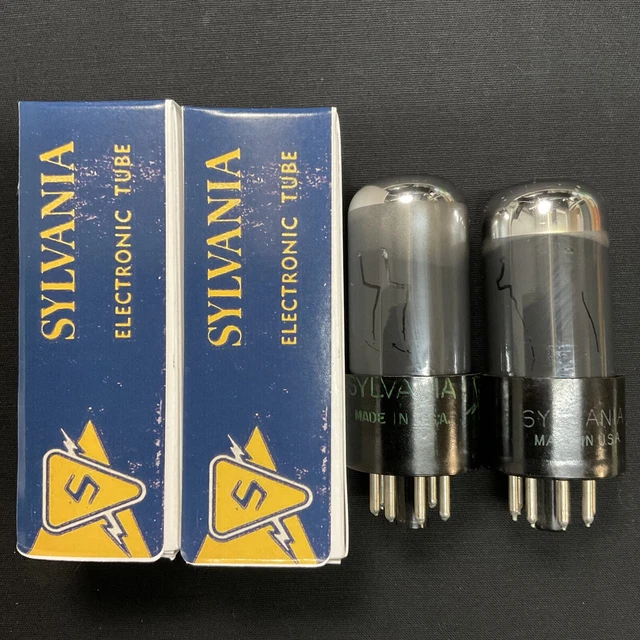 PAIR SYLVANIA 6V6GT Power Amplifier Vacuum Tubes Tested Vintage B.10116