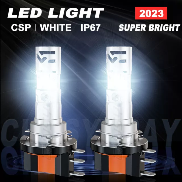 2PCS H15 LED Headlight Bulb Canbus Error Free High Beam DRL CSP 200W LD2261