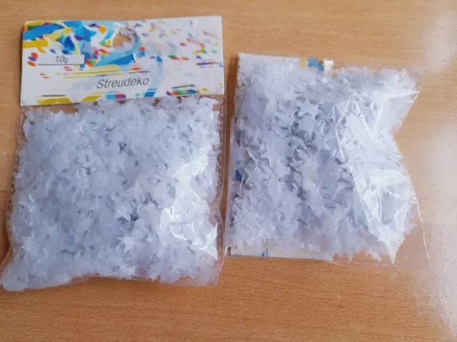 2x Streudeko, kleine Schneeflocken, 1cm