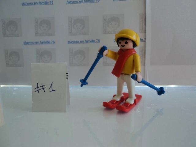 Set PLAYMOBIL Vintage 1984 - Skieur Avec Skis Et Bâtons - Collection City Life Sports D'hiver - Occasion