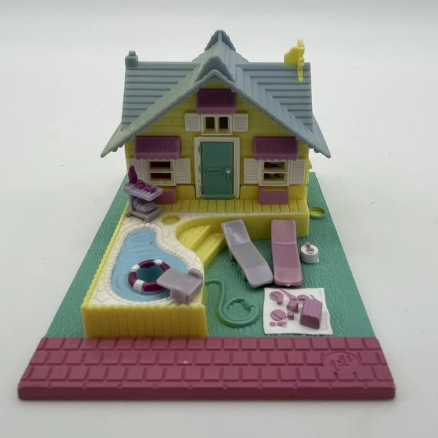 VTG 1993 BLUEBIRD Toys Polly Pocket Summer House Playset Pollyville