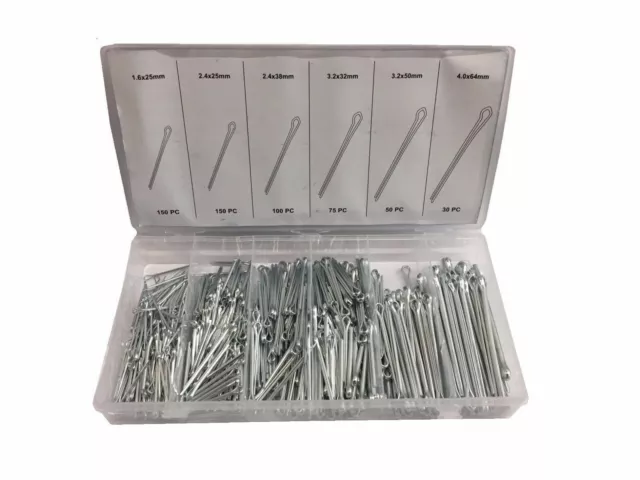 555Pc Cotter Pin Assortment Split Pin Set By Rdgtools