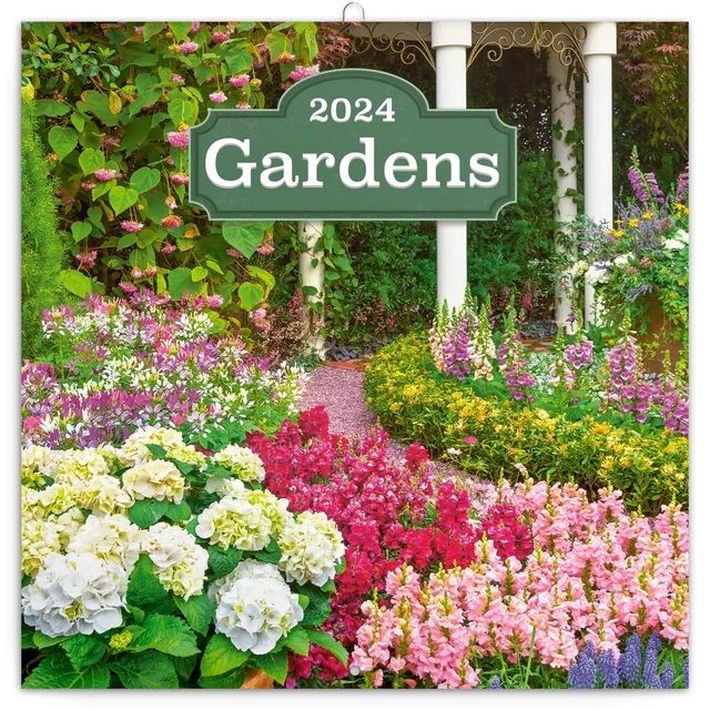 CALENDRIER MURAL JARDIN 2024 Avec calendrier mensuel 30 x 30 cm