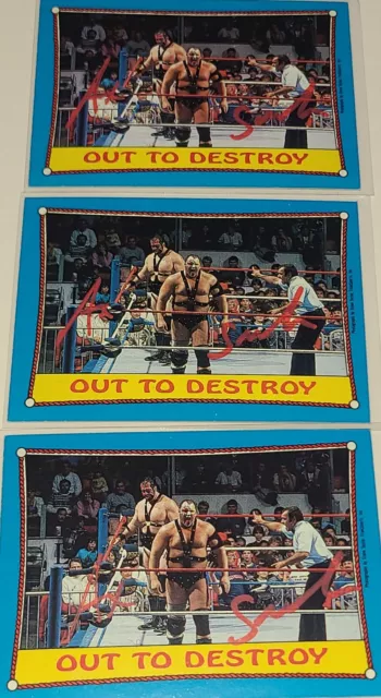 Demolition 1987 Topps WWF Signed Trading Card WWE Ax & Smash Autograph #40 2