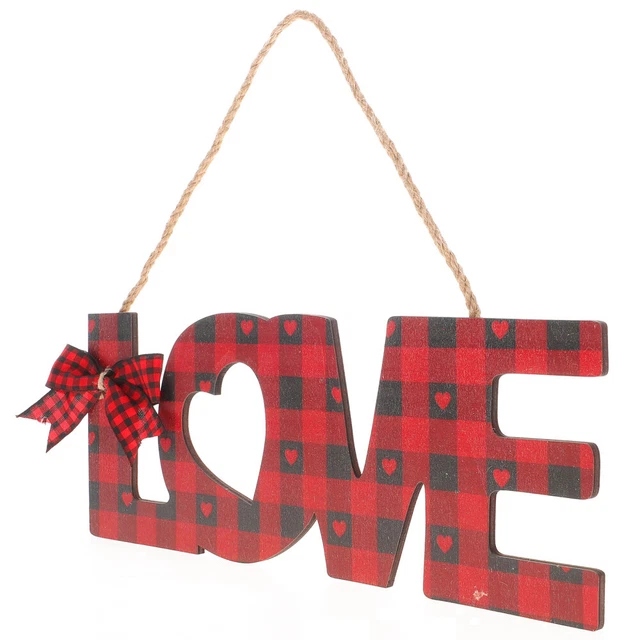 Love Pendant Valentine Party Decorations Heart Shaped Wall Front Door