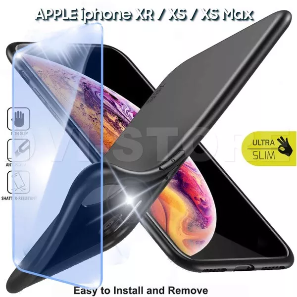 COVER per Apple iPhone XR / Xs MAX Custodia tpu Matte Opaco Pellicola VETRO