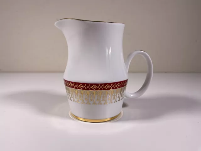 Royal Grafton Creamer Majestic Maroon Red with Gold Geometric Filigree - VGC