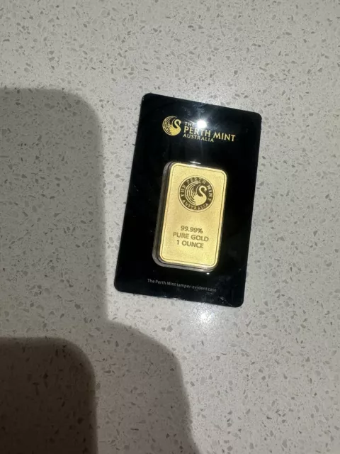 1oz Gold Minted Bar Perth Mint