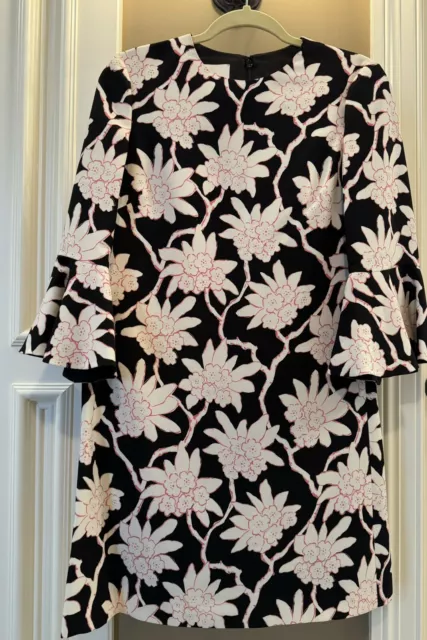 Valentino Floral Wool silk Dress Size 40