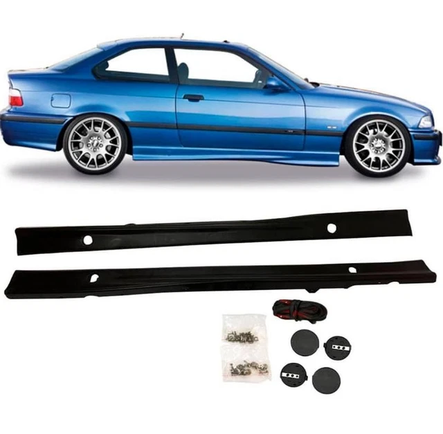 Juego De Faldas Laterales De ABS Para BMW E36 M3 – Cubiertas De Umbral, Color Negro
