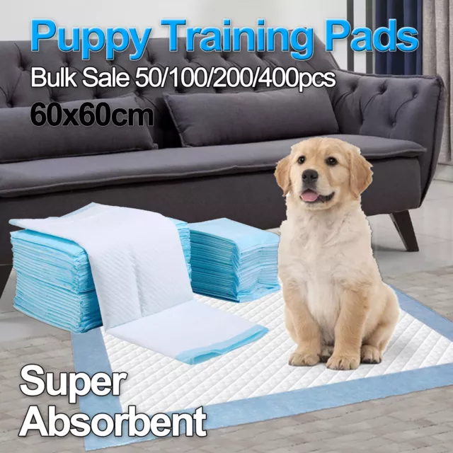 Puppy Pet Dog Indoor Cat Toilet Training Pads Absorbent 60x60cm 50/100/200/400