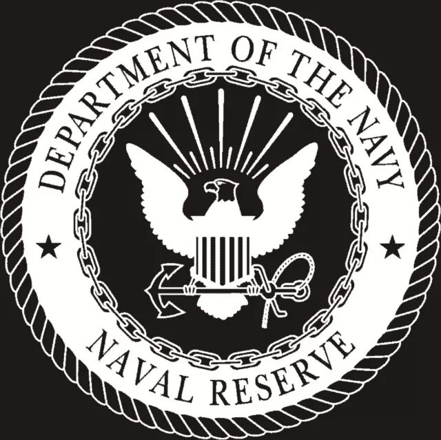 US Dept of Navy Naval Reserve Military 1 Color Window Wall Vinyl Decal Sticker