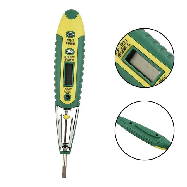 Tragbar Elektrischer Teststift 5 * 26 mm Geringes Gewicht LCD 12 ~ 250V