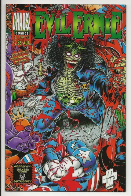 Evil Ernie vs. the Super Heroes #1 (Aug 1995, Chaos! Comics) NEAR MINT NM