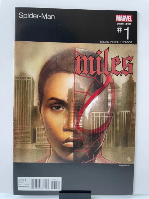 Spider-man #1 Miles Morales Adi Granov Hip Hop Variant VF+ Nas Illmatic Homage