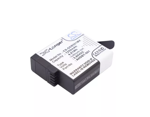 3.85V Battery for GoPro Hero 5 Premium Cell 1250mAh Li-ion New UK