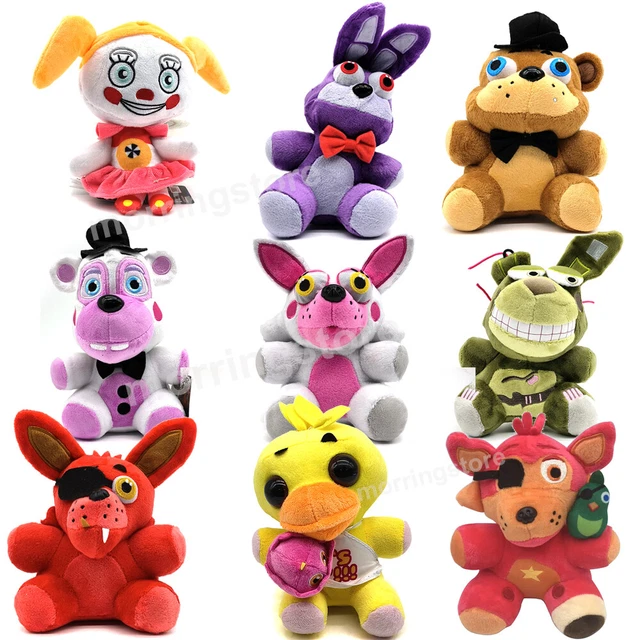 FNAF FIVE NIGHTS At Freddy’s Plush Dolls Freddy Fazbear Chica Bonnie ...