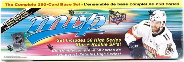 2022-23 Upper Deck MVP Hockey EXCLUSIVE 255 Card Complete FACTORY SET Bonus Pack