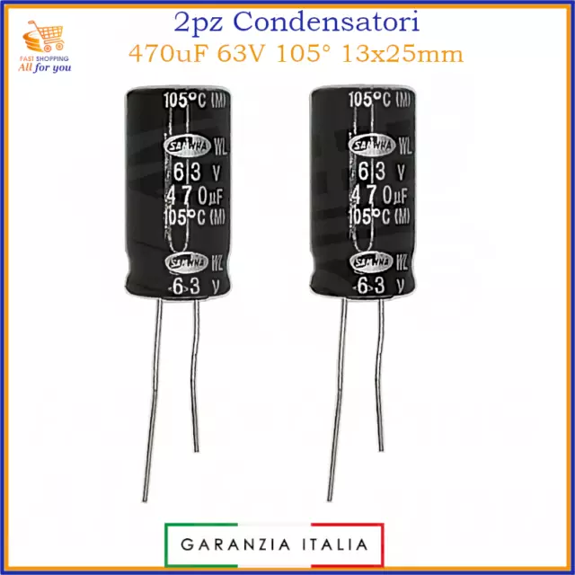 Condensatore Elettrolitico Radiale 10uF 450V 105°C 13x20mm (JWCO)