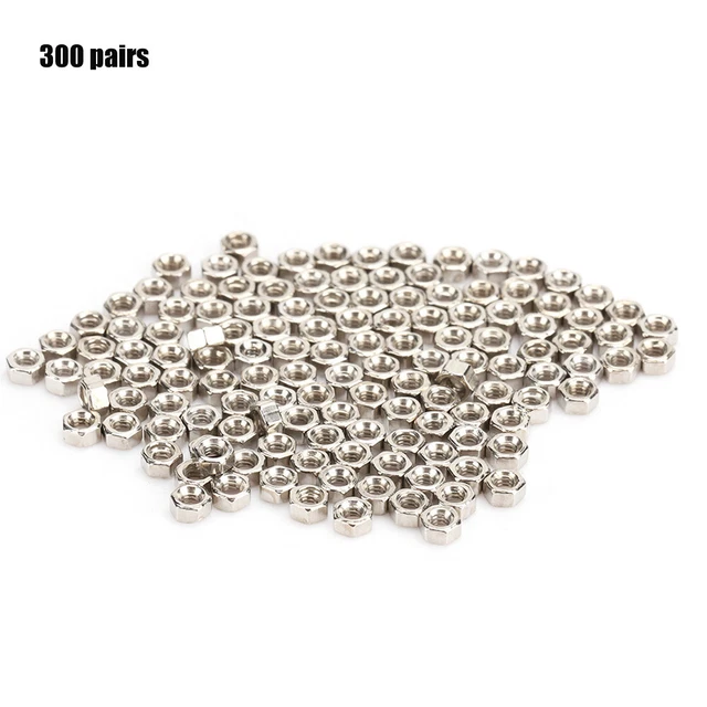 300 Pairs Rimless Glasses Screw Hex Nuts 1.4 Nut Cap Eyeglasses Repairing Pa Chp