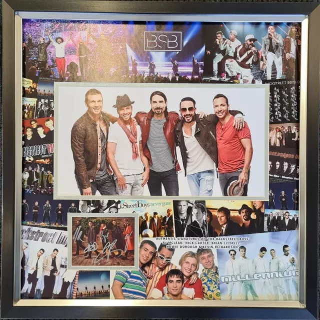 Backstreet Boys Signed Montage - Signed By All 5 - Professionally Framed - Coa