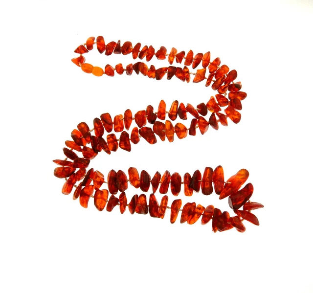 Vintage Graduated Baltic Amber Bead Necklace 8 to 20 mm 32 inches