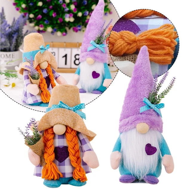Poupée Gnome Sorcière Halloween En Peluche - Décoration D'automne Sans Visage 27cm Avec Accessoires