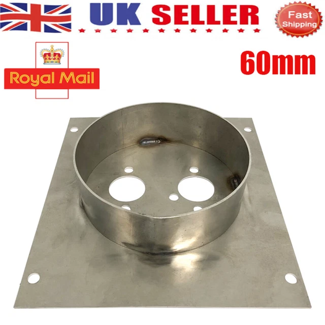 Stainless Steel Diesel Heater Mounting Plate – 60mm Deep Turret For Eberspacher, Webasto, Planar Heaters