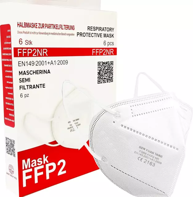 [10 STÜCK] FFP2 NR Atemschutzmaske 5 Lagig Geprüfte Mund Nase Schutz Maske CE Ze