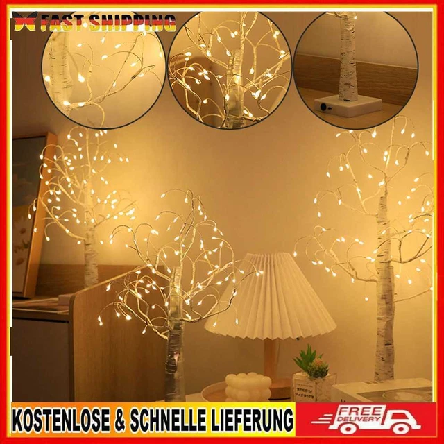72 LED Desktop Luce Albero USB Ricarica Filo di Rame Pieghevole per Matrimonio Compleanno