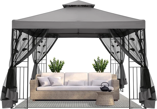 3x3m/3x4m Pavillon Gartenzelt Partyzelt Festzelt Garten Pavillion Zelt 28