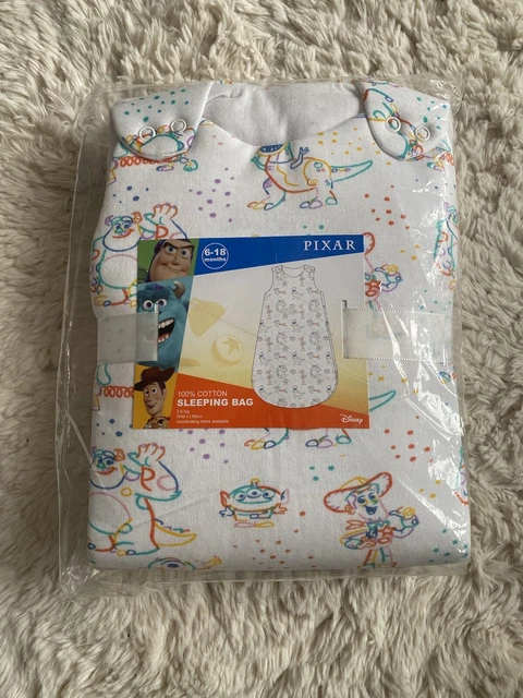 Saco de dormir Disney Pixar Toy Story 100 % algodón 2,5 tog 6-18 meses unisex NUEVO