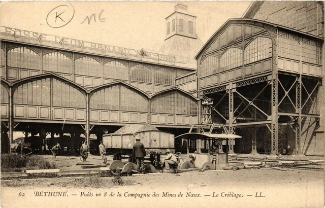 CPA Barlin, Ecole des Filles, Campagnie des Mines de Noeux