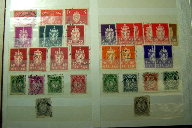 Großes Lot alte Briefmarken aus Norwegen Norga Konvolut
