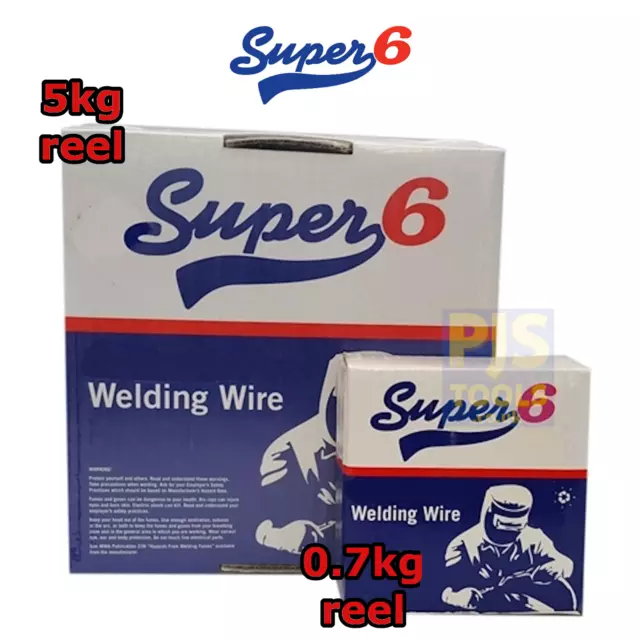 0.7kg or 5kg x Super 6 SWP A18 1.0mm mild steel copper coated mig welding wire