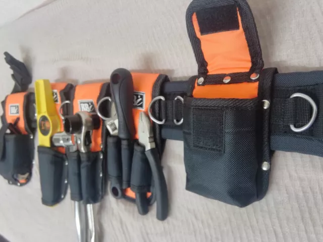 Scaffolding Tool Belt Double Spanner Ratchet Frog Tape Level Holder Work Belt