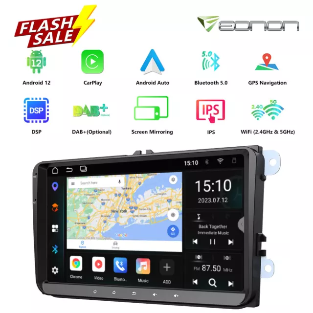 Android 12 CarPlay Autoradio GPS NAVI DSP Für VW GOLF 5 6 Touran EOS Tiguan Polo