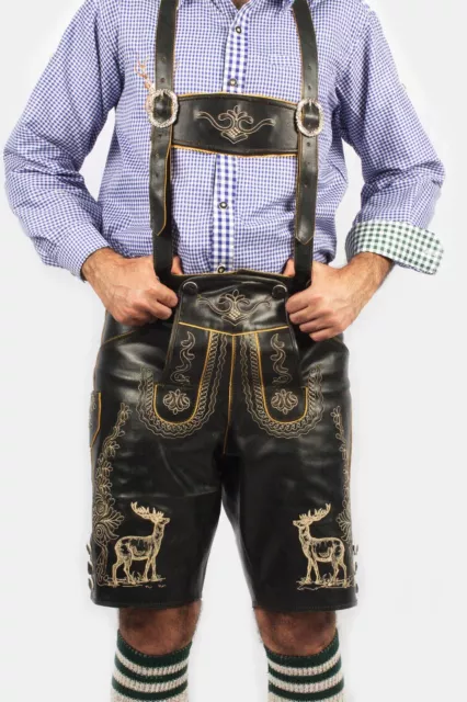 Oktoberfest Black Lederhosen German Bavarian Lederhosen Men Trachten Lederhosens