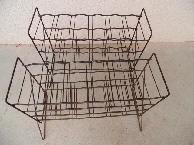 (n°1) lot ancien /  2 casiers à bouteilles de vin  / 2x24 bouteilles / déco loft