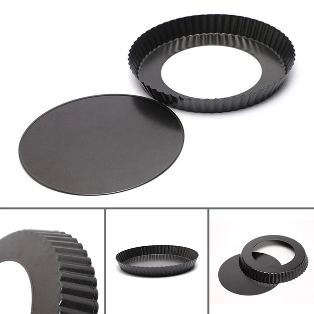 Padella per torte vassoio da forno 1 pz 22,0*3 cm stoviglie flan per torta nera