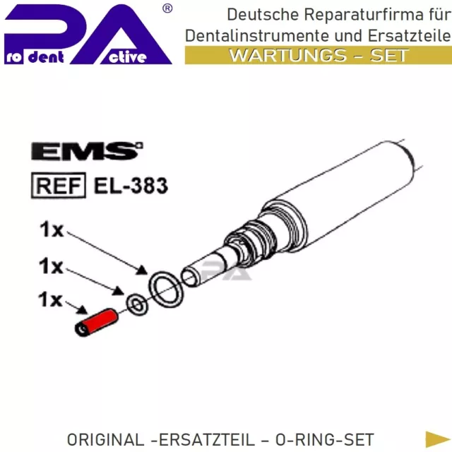 EMS® AirFlow Handy MASTER S1 - S2   WARTUNGS-SET - O-RING-SET  EL-383