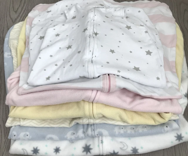 Halo sacos de dormir Burt's Bees Elys & Co medianos (6-12 meses) lote de 7 estrellas perros