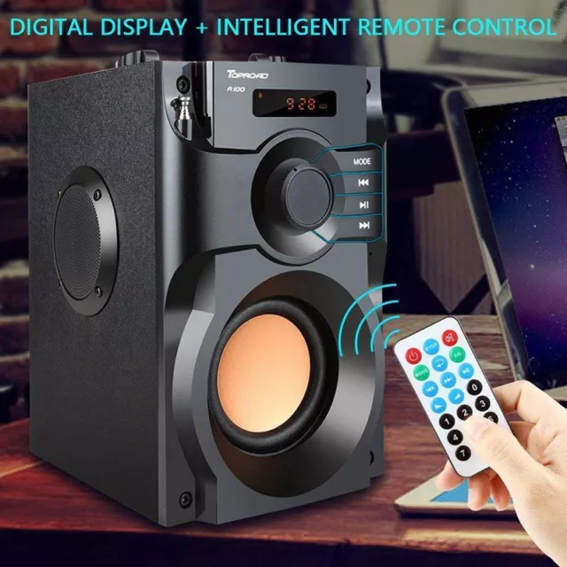 Wireless Bluetooth Outdoor Portable Speaker Super Bass HiFi Stereo w/USB/TF/AUX
