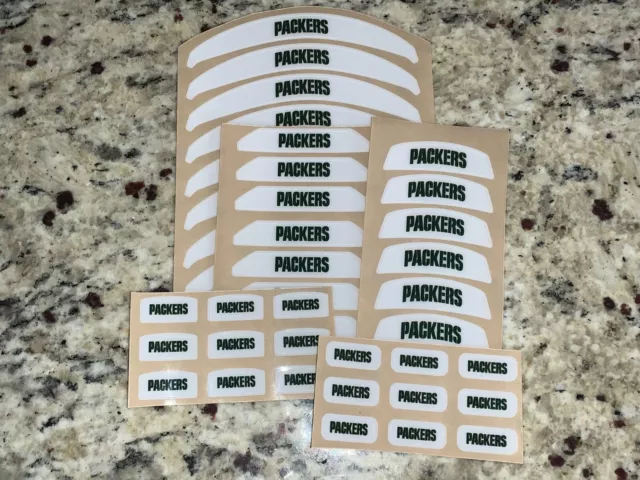 GREEN BAY PACKERS Bumper Football Helmet Decal Set Qty (1) Set MINI 3M 20MIL