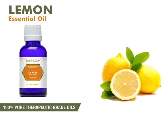 Natural Lemon Essential Oil 100% Pure Aromatherapy Oils Therapeutic Grade